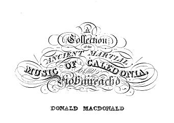 Frontpiece from Donald MacDonald's Piobaireachd